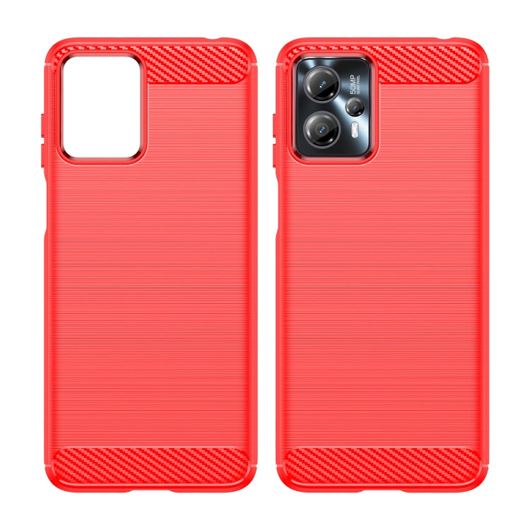 For Motorola Moto G13 Brushed Texture Carbon Fiber TPU Phone Case(Red) - free shipping - PMC TechLife - Order now!