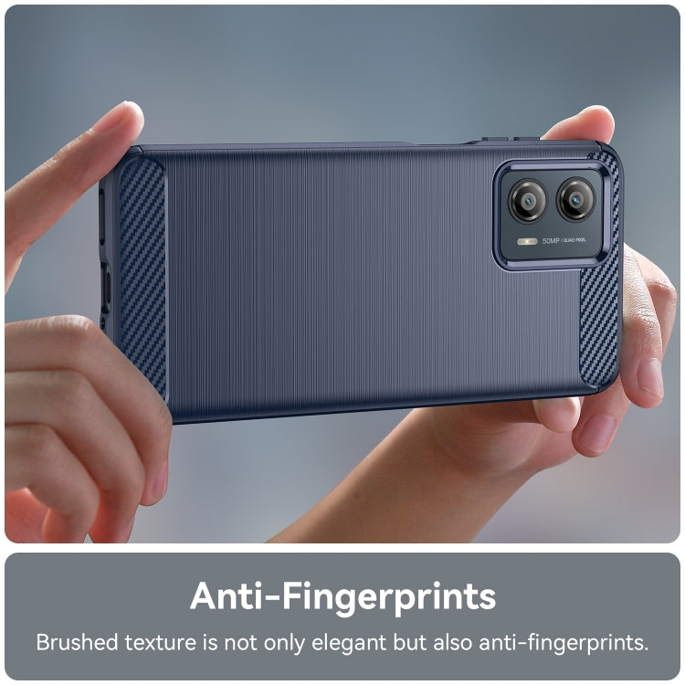 For Motorola Moto G53 5G Brushed Texture Carbon Fiber TPU Phone Case(Blue) - free shipping - PMC TechLife - Order now!