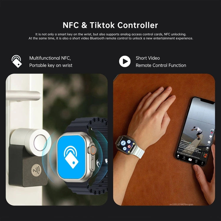 W800 Ultra 2.02 inch Color Screen Smart Watch,Support Heart Rate Monitoring / Blood Pressure Monitoring(Black) - free shipping - PMC TechLife - Order now!