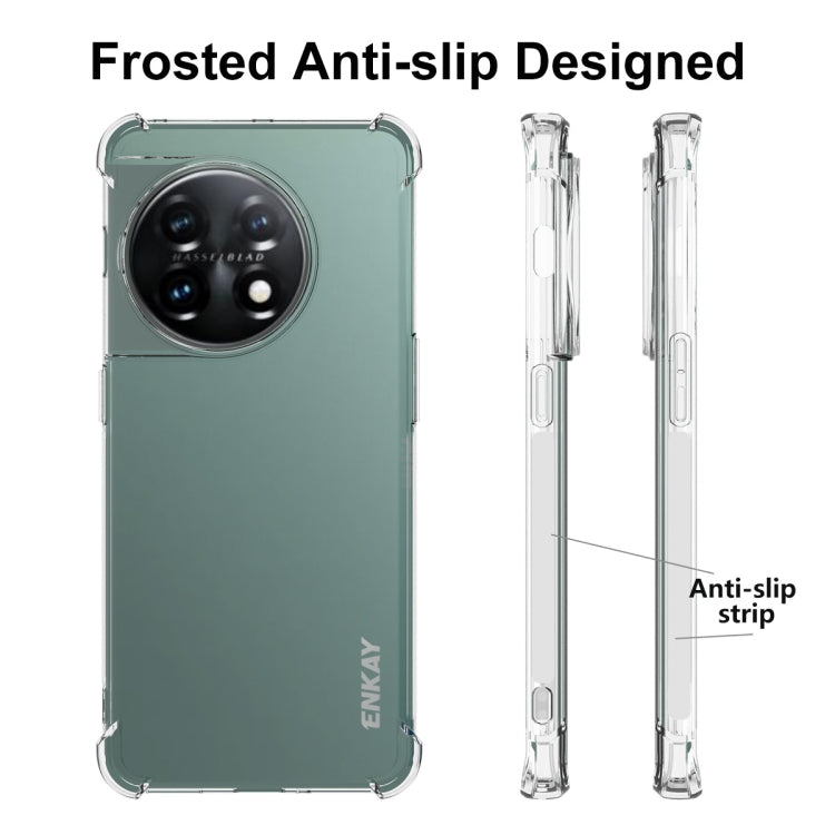 For OnePlus 11 5G ENKAY Hat-Prince Clear TPU Shockproof Phone Case - OnePlus Cases by ENKAY | Online Shopping South Africa | PMC TechLife | Buy Now Pay Later Mobicred