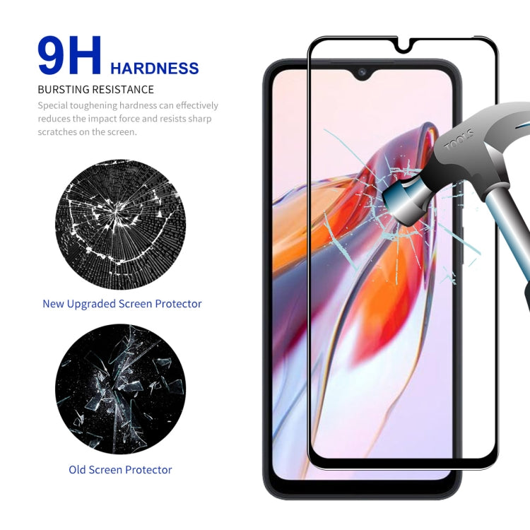 For Xiaomi Redmi 12C / Poco C55 10pcs ENKAY Hat-Prince Full Glue 0.26mm 9H 2.5D Tempered Glass Full Film -  by ENKAY | Online Shopping South Africa | PMC TechLife | Buy Now Pay Later Mobicred
