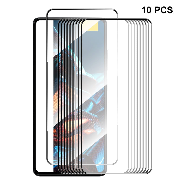 For Xiaomi Poco X5 Pro 10pcs ENKAY Hat-Prince Full Glue 0.26mm 9H 2.5D Tempered Glass Full Film -  by ENKAY | Online Shopping South Africa | PMC TechLife | Buy Now Pay Later Mobicred