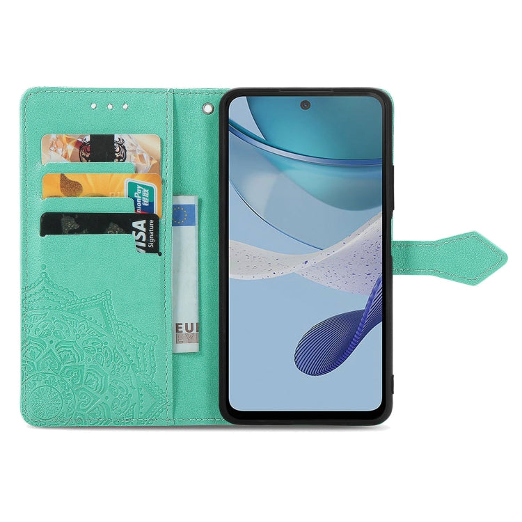 For Motorola  Moto G53 5G Mandala Flower Embossed Horizontal Flip Leather Phone Case(Green) - free shipping - PMC TechLife - Order now!