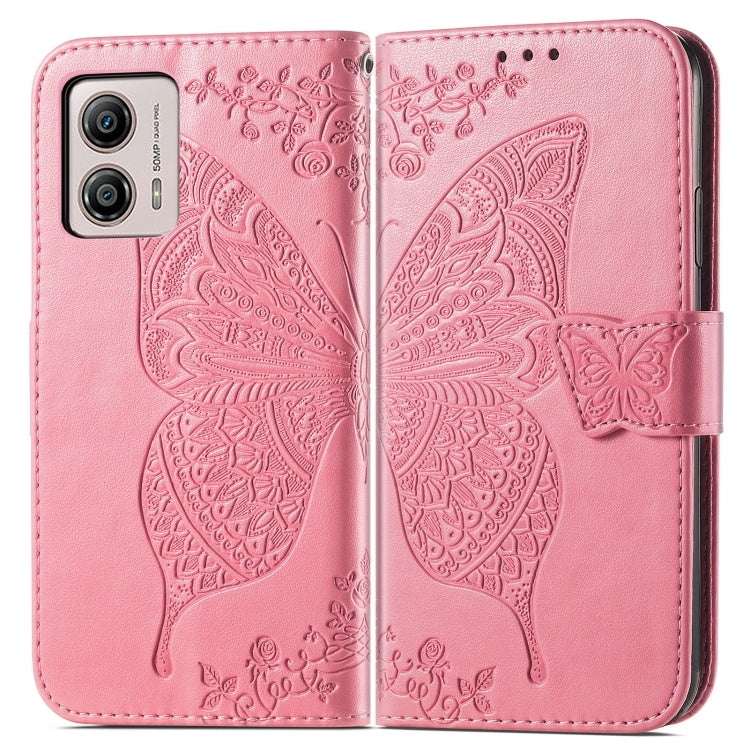 For Motorola Moto E13 Butterfly Love Flower Embossed Flip Leather Phone Case(Pink) - free shipping - PMC TechLife - Order now!