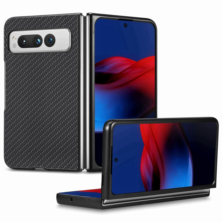 For Google Pixel Fold Carbon Fiber Texture Leather Back Cover Phone Case(Black) - free shipping - PMC TechLife - Order now!
