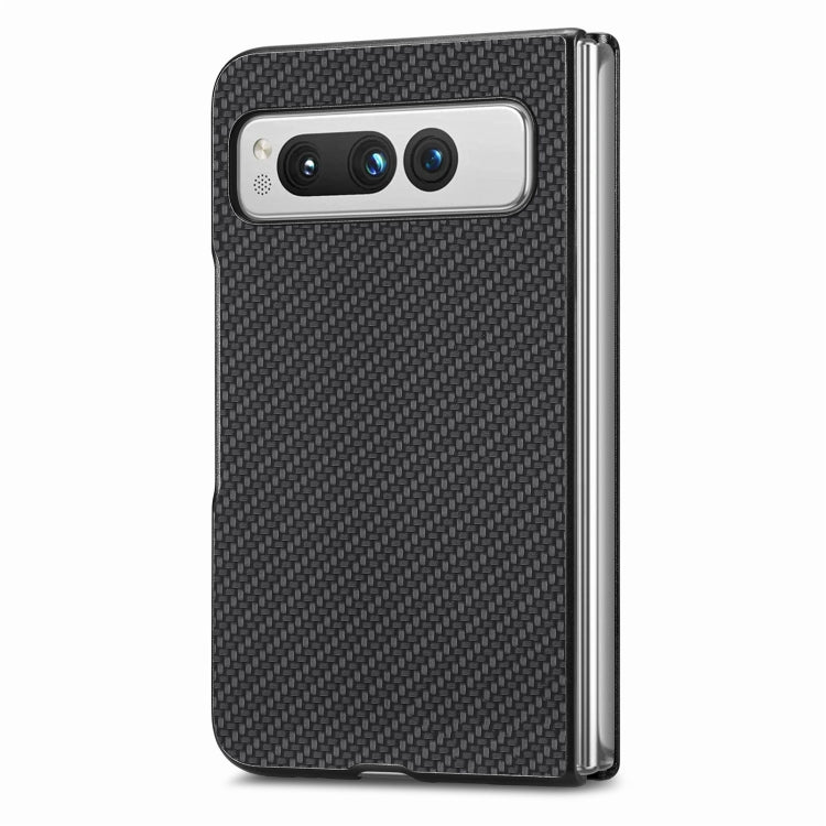 For Google Pixel Fold Carbon Fiber Texture Leather Back Cover Phone Case(Black) - free shipping - PMC TechLife - Order now!