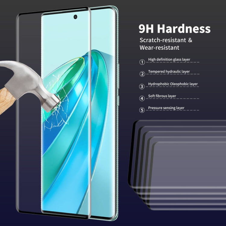 For Honor X9A / Magic5 Lite 2pcs ENKAY 0.26mm 3D Hot Bending Tempered Glass Full Film with Lens Film - Honor Tempered Glass by ENKAY | Online Shopping South Africa | PMC TechLife | Buy Now Pay Later Mobicred