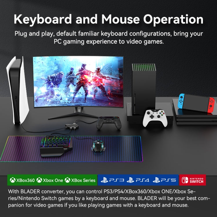 7 in 1 Video Game Converter Keyboard Mouse Converter Shooting Game Auxiliary Tool - Converter & Adapter by PMC TechLife | Online Shopping South Africa | PMC TechLife