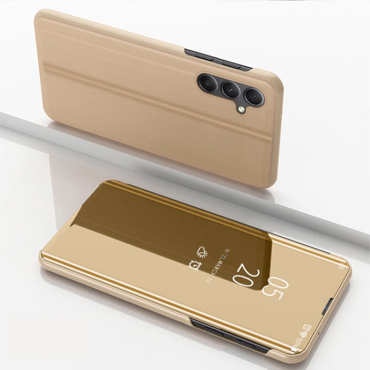 For Samsung Galaxy A54 5G Plated Mirror Horizontal Flip Leather Phone Case with Holder(Gold) - free shipping - PMC TechLife - Order now!