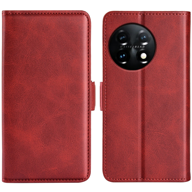 For OnePlus 11 Dual-side Magnetic Buckle Leather Phone Case(Red) - free shipping - PMC TechLife - Order now!
