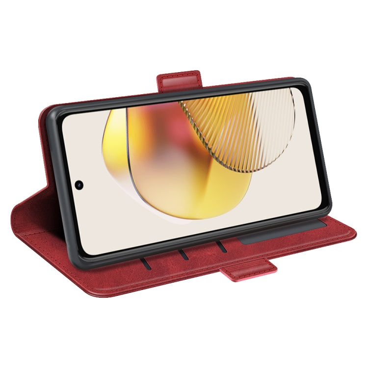 For Motorola Moto G73 Dual-side Magnetic Buckle Horizontal Flip Leather Phone Case(Red) - free shipping - PMC TechLife - Order now!
