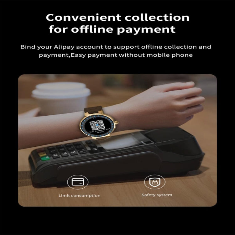 JLV68 1.35 inch Color Screen Smart Watch,Support Heart Rate Monitoring / Blood Pressure Monitoring(Gold) - free shipping - PMC TechLife - Order now!