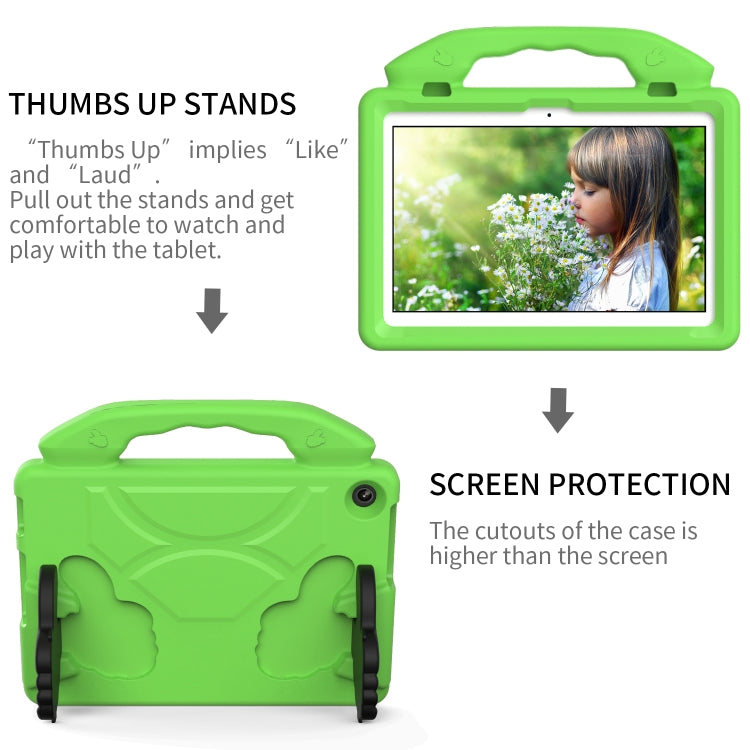 For Lenovo Tab M10 3rd Gen 10.1 TB-328 Thumb Bracket EVA Shockproof Tablet Case(Green) - Lenovo by PMC TechLife | Online Shopping South Africa | PMC TechLife | Buy Now Pay Later Mobicred