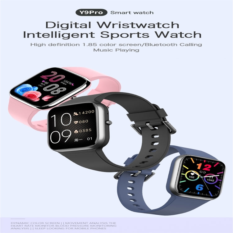 Y9 Pro 1.85 inch Color Screen Smart Watch,Support Heart Rate Monitoring / Blood Pressure Monitoring(Purple) - Smart Wristbands by PMC TechLife | Online Shopping South Africa | PMC TechLife | Buy Now Pay Later Mobicred