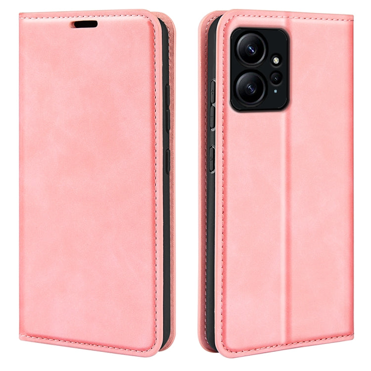 For Xiaomi Redmi Note 12 4G Global Retro-skin Magnetic Suction Leather Phone Case(Pink) - free shipping - PMC TechLife - Order now!