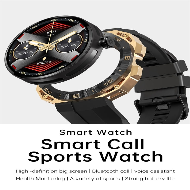 E25 1.43 inch Color Screen Smart Watch,Support Heart Rate Monitoring / Blood Pressure Monitoring(Gold) - Smart Wear by PMC TechLife | Online Shopping South Africa | PMC TechLife