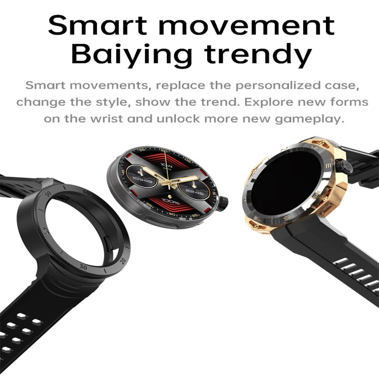 E25 1.43 inch Color Screen Smart Watch,Support Heart Rate Monitoring / Blood Pressure Monitoring(Gold) - Smart Wear by PMC TechLife | Online Shopping South Africa | PMC TechLife
