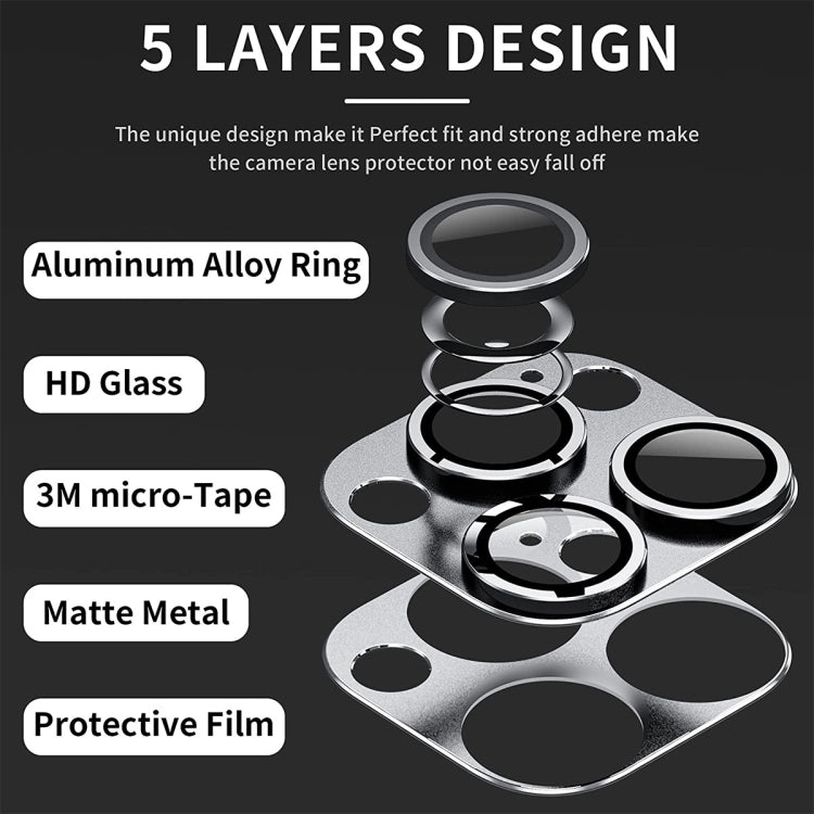 For iPhone 13 Pro / 13 Pro Max ENKAY Hat-Prince Anti-reflection Camera Lens Aluminium Alloy Tempered Glass Film(Sierra Blue) - iPhone 13 Pro Tempered Glass by ENKAY | Online Shopping South Africa | PMC TechLife | Buy Now Pay Later Mobicred