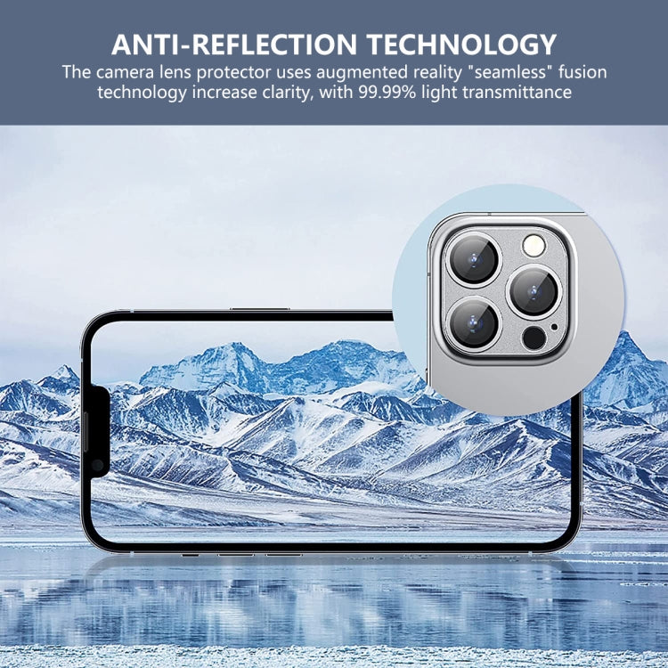 For iPhone 13 Pro / 13 Pro Max ENKAY Hat-Prince Anti-reflection Camera Lens Aluminium Alloy Tempered Glass Film(Sierra Blue) - iPhone 13 Pro Tempered Glass by ENKAY | Online Shopping South Africa | PMC TechLife | Buy Now Pay Later Mobicred