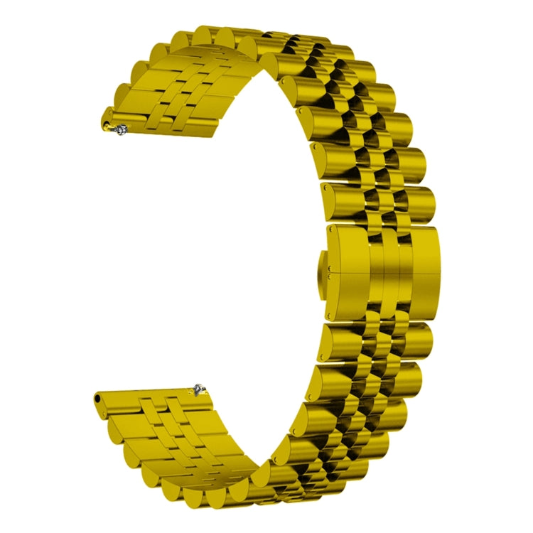 For Huawei Watch GT3 Pro 46mm Five Bull Half Round Stainless Steel Watch Band + Strap Removal Tool(Gold) -  by PMC TechLife | Online Shopping South Africa | PMC TechLife