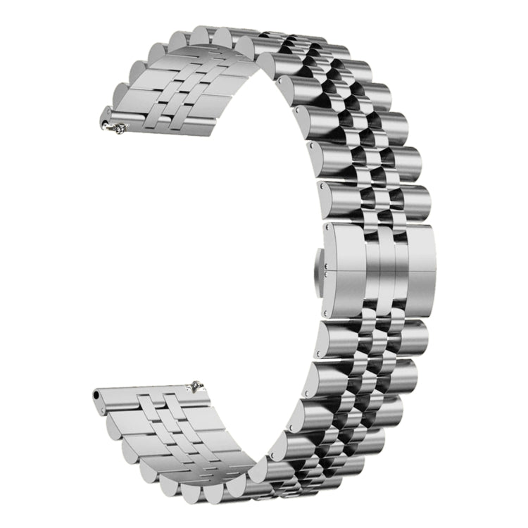 For Huawei Watch 3 / 3 Pro Five Bull Half Round Stainless Steel Watch Band + Strap Removal Tool(Silver) - Smart Wear by PMC TechLife | Online Shopping South Africa | PMC TechLife