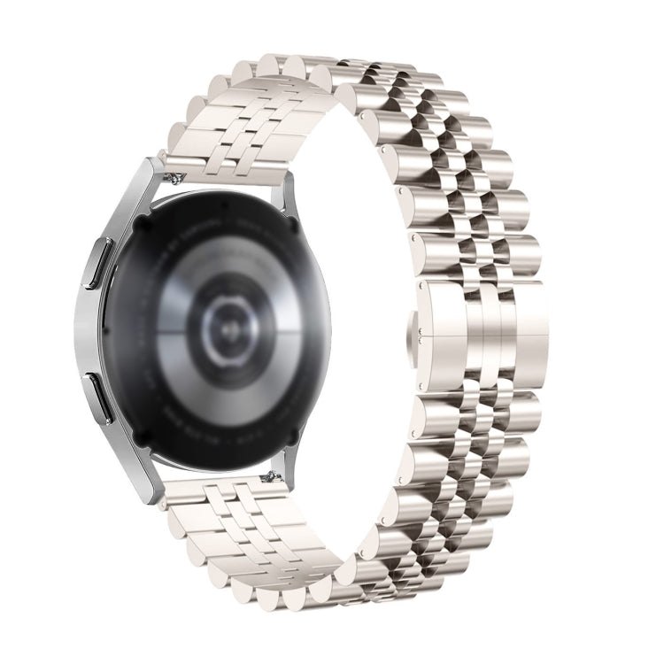 For Huawei Watch 3 / 3 Pro Five Bull Half Round Stainless Steel Watch Band + Strap Removal Tool(Starlight Color) - Smart Wear by PMC TechLife | Online Shopping South Africa | PMC TechLife