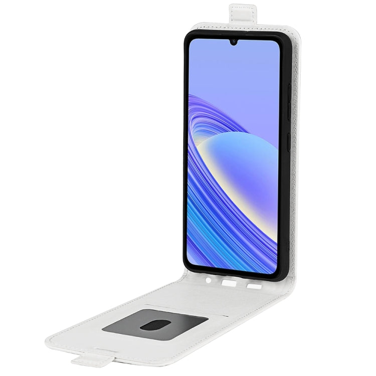 For TCL 40 SE R64 Texture Vertical Flip Leather Phone Case(White) - free shipping - PMC TechLife - Order now!