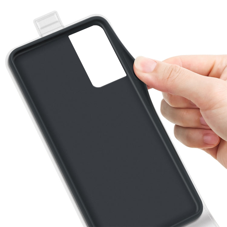 For TCL 40 SE R64 Texture Vertical Flip Leather Phone Case(White) - free shipping - PMC TechLife - Order now!