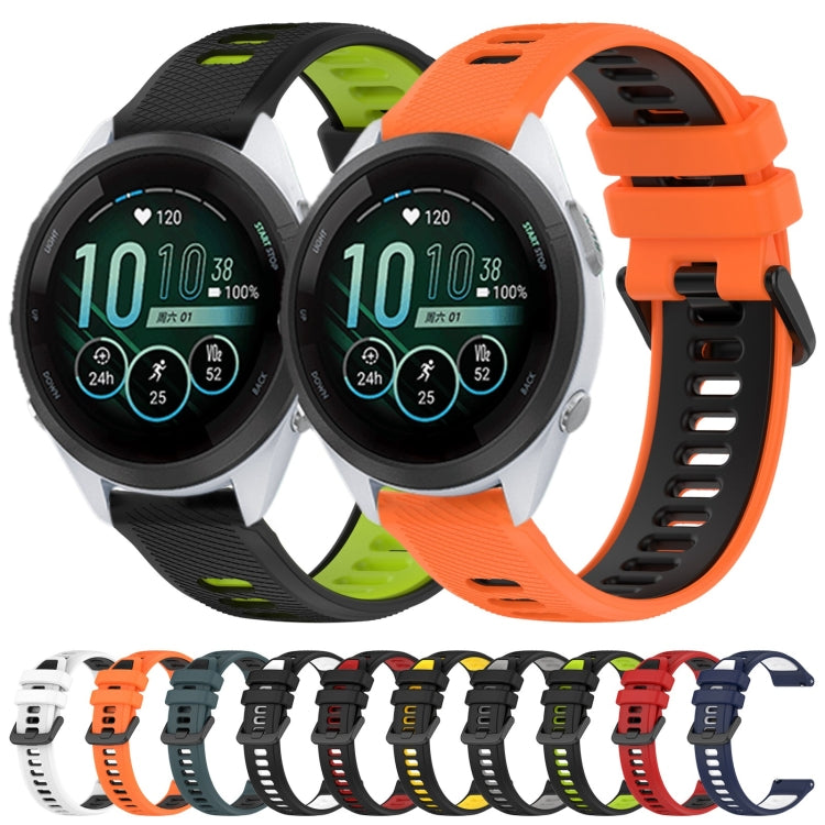 For Garmin Active S 18mm Sports Two-Color Silicone Watch Band(Red+Black) - Smart Wear by PMC TechLife | Online Shopping South Africa | PMC TechLife