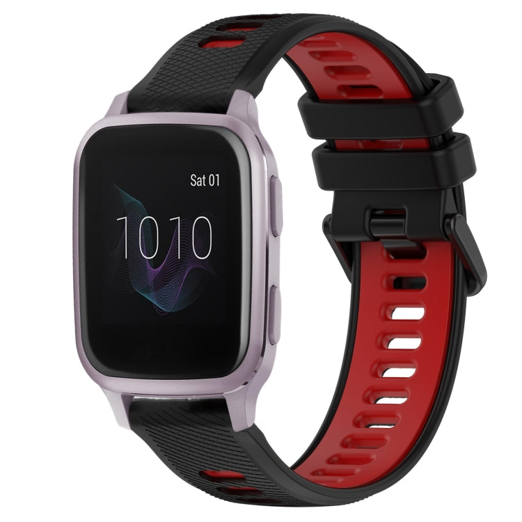 For Garmin Venu SQ 20mm Sports Two-Color Silicone Watch Band(Black+Red) -  by PMC TechLife | Online Shopping South Africa | PMC TechLife