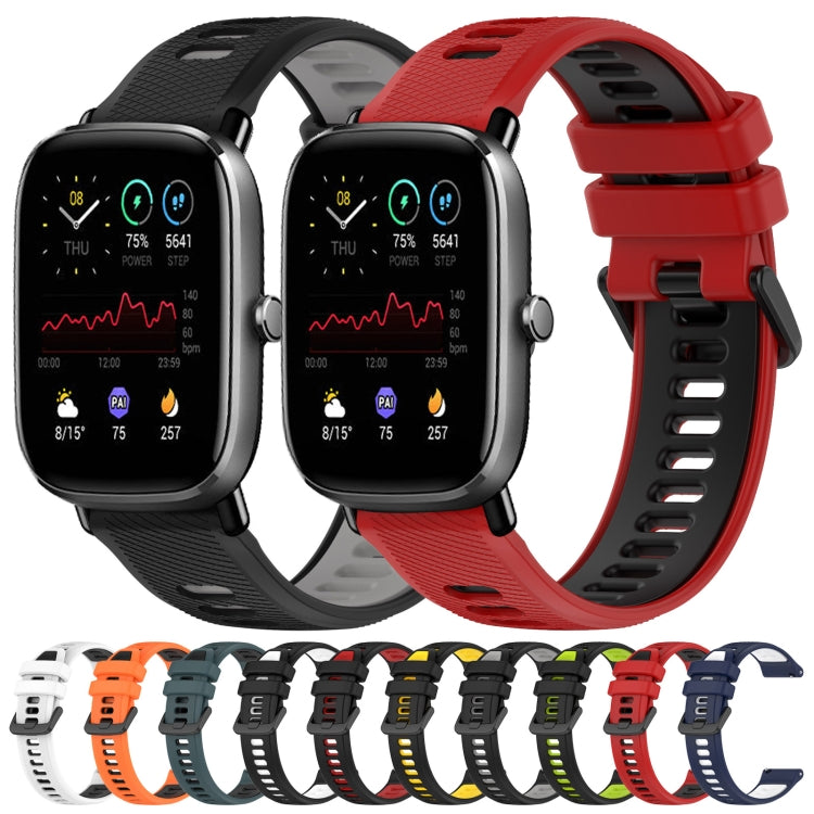 For Amazfit GTS 2 Mini 20mm Sports Two-Color Silicone Watch Band(Red+Black) -  by PMC TechLife | Online Shopping South Africa | PMC TechLife