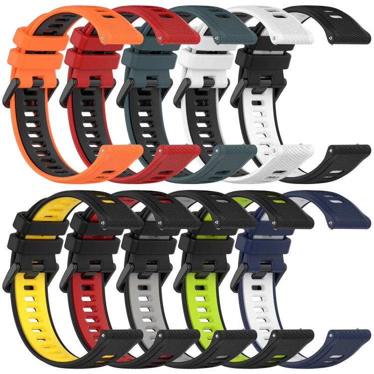 For Amazfit Bip3 20mm Sports Two-Color Silicone Watch Band(White+Black) -  by PMC TechLife | Online Shopping South Africa | PMC TechLife