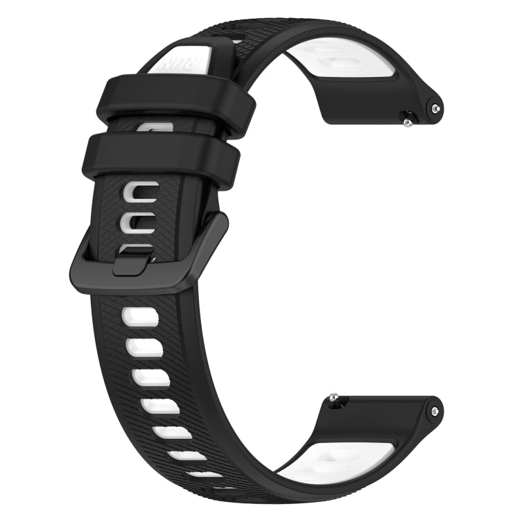 For Honor Magic Watch2 42mm 20mm Sports Two-Color Silicone Watch Band(Black+White) - Smart Wear by PMC TechLife | Online Shopping South Africa | PMC TechLife