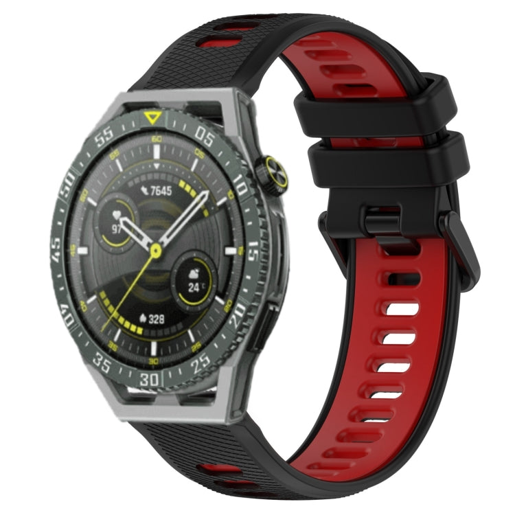 For Huawei Watch GT3 SE 22mm Sports Two-Color Silicone Watch Band(Black+Red) - Smart Wear by PMC TechLife | Online Shopping South Africa | PMC TechLife