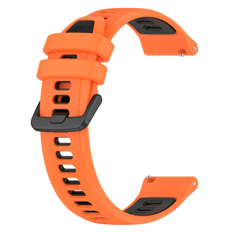 For Huawei Watch GT3 Pro 46mm 22mm Sports Two-Color Silicone Watch Band(Orange+Black) - Smart Wear by PMC TechLife | Online Shopping South Africa | PMC TechLife