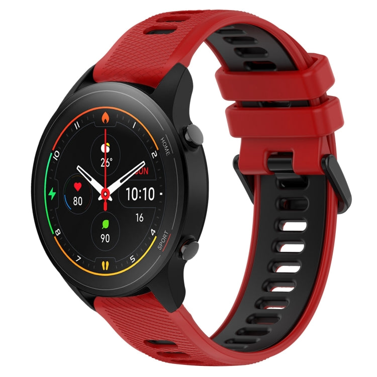 For Xiaomi MI Watch S1 Pro 22mm Sports Two-Color Silicone Watch Band(Red+Black) -  by PMC TechLife | Online Shopping South Africa | PMC TechLife