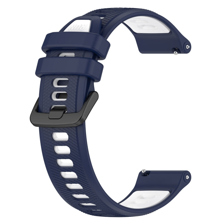 For Xiaomi MI Watch S1 Pro 22mm Sports Two-Color Silicone Watch Band(Midnight Blue+White) - Smart Wear by PMC TechLife | Online Shopping South Africa | PMC TechLife