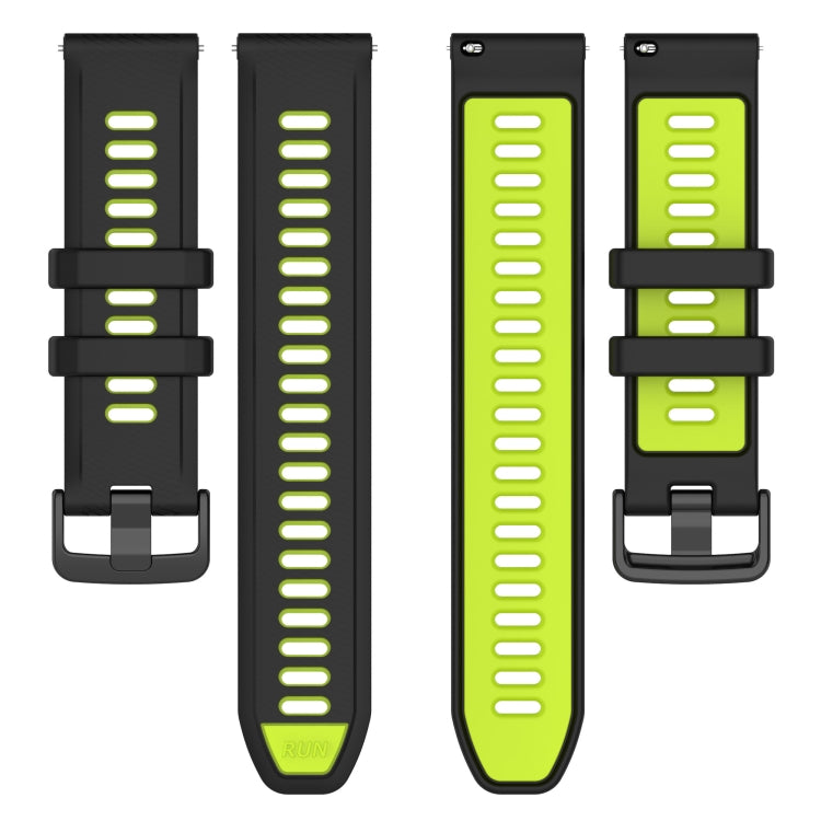 For Amazfit GTR 3 Pro 22MM Sports Two-Color Silicone Watch Band(Orange+Black) - Smart Wear by PMC TechLife | Online Shopping South Africa | PMC TechLife