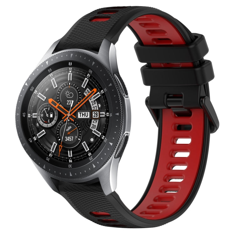 For Samsung Galaxy Watch 46mm 22mm Sports Two-Color Silicone Watch Band(Black+Red) -  by PMC TechLife | Online Shopping South Africa | PMC TechLife