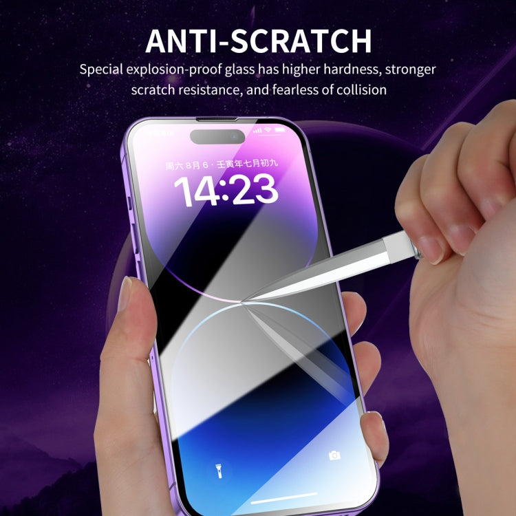 For iPhone 14 Pro 2pcs ENKAY Hat-Prince 25 Degree Privacy 8K UHD AGC Tempered Glass Film - iPhone 14 Pro Tempered Glass by ENKAY | Online Shopping South Africa | PMC TechLife | Buy Now Pay Later Mobicred