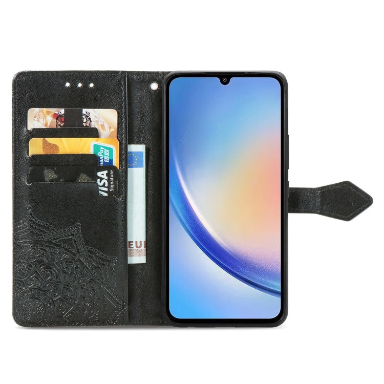 For Samsung Galaxy A34 5G Mandala Flower Embossed Leather Phone Case(Black) - free shipping - PMC TechLife - Order now!
