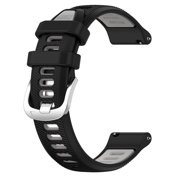 For Huawei Watch GT3 SE 22mm Sports Two-Color Steel Buckle Silicone Watch Band(Black+Grey) - Smart Wear by PMC TechLife | Online Shopping South Africa | PMC TechLife