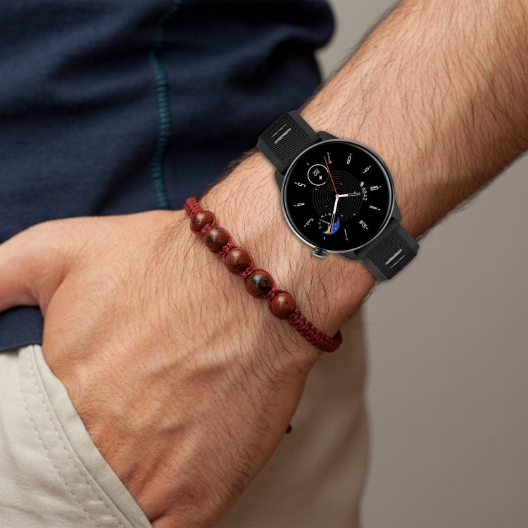 For Xiaomi MI Watch S1 22mm Sports Two-Color Steel Buckle Silicone Watch Band(Pink+White) - Smart Wear by PMC TechLife | Online Shopping South Africa | PMC TechLife