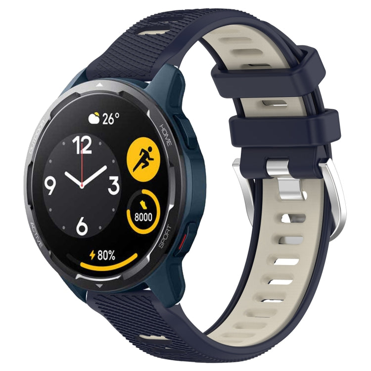 For  Xiaomi Haylou RS4 LS12 22mm Sports Two-Color Steel Buckle Silicone Watch Band(Midnight Blue+Starlight) - Smart Wear by PMC TechLife | Online Shopping South Africa | PMC TechLife