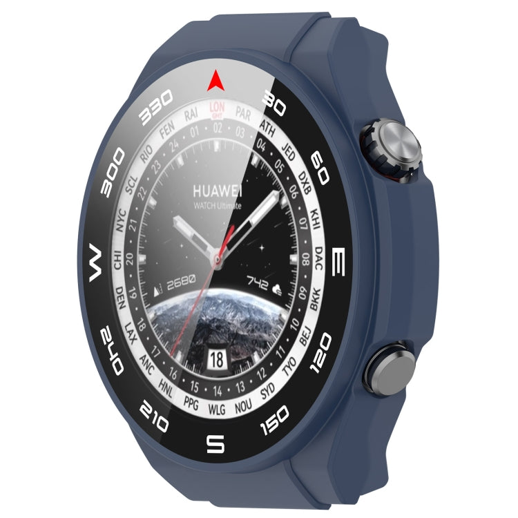 For Huawei Watch Ultimate PC+ Toughened Film Integrated Watch Protective Case(Blue) - Smart Wear by PMC TechLife | Online Shopping South Africa | PMC TechLife