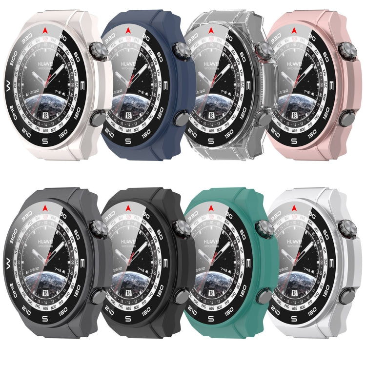 For Huawei Watch Ultimate PC+ Toughened Film Integrated Watch Protective Case(Sliver) - Smart Wear by PMC TechLife | Online Shopping South Africa | PMC TechLife
