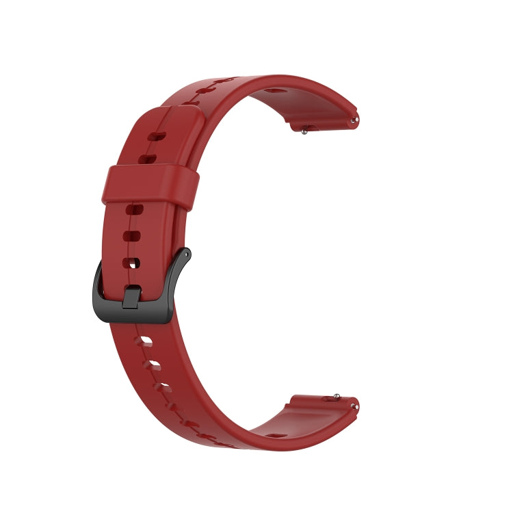 For Huawei Band 7 Solid Color Silicone Watch Band(Red) - Smart Wear by PMC TechLife | Online Shopping South Africa | PMC TechLife
