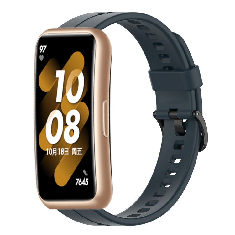 For Huawei Band 7 Solid Color Silicone Watch Band(Midnight Blue) - Smart Wear by PMC TechLife | Online Shopping South Africa | PMC TechLife