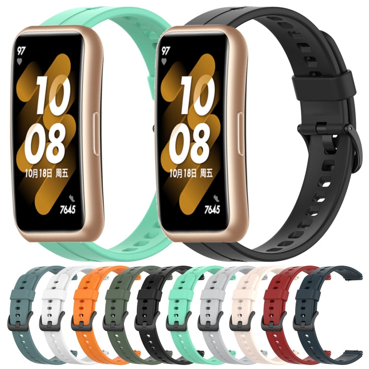 For Huawei Band 7 Solid Color Silicone Watch Band(Grey) - Smart Wear by PMC TechLife | Online Shopping South Africa | PMC TechLife