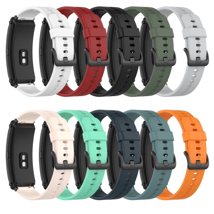 For Huawei Band 6 Solid Color Silicone Watch Band(Orange) - Smart Wear by PMC TechLife | Online Shopping South Africa | PMC TechLife